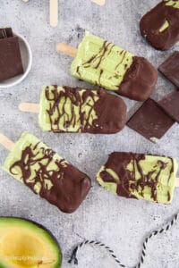 delicious chocolate dipped avocado popsicles