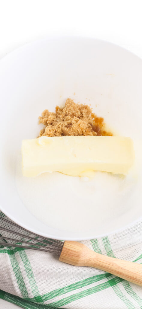 butter mix and dry ingredients in separate bowls