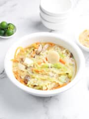 delicious Filipino hot soup served in a white bowl