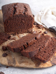 slices of Double Chocolate Loaf Cake Recipe