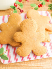 gluten free gingerbread men cookies on a plate