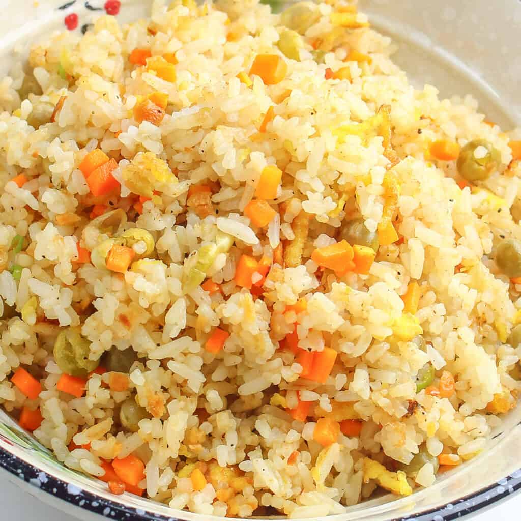 Garlic Fried Rice-3 a healthy bowl of garlic fried rice