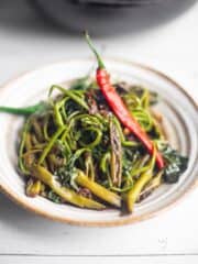 tasty adobong kangkong on a plate