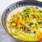 delicious spicy porbidang kangkong dish in a china bowl