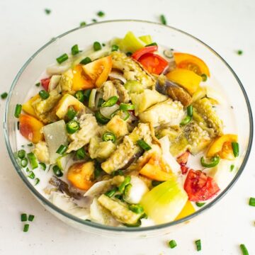 A healthy bowl of Ginataang Inihaw na Talong