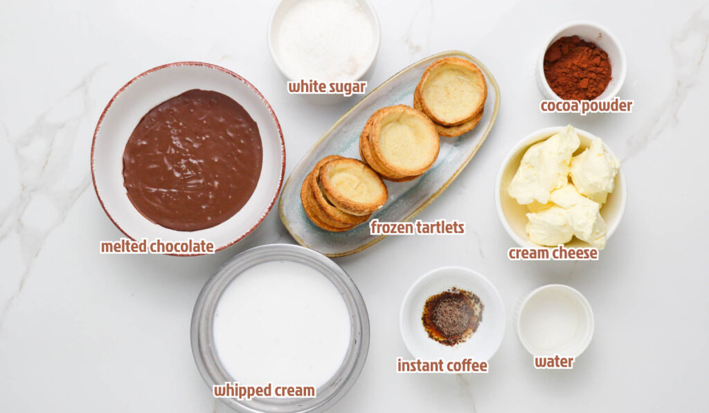 ingredients for tiramisu tartlets recipe
