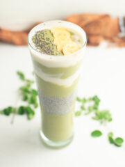 Tropical Green Smoothie on a table
