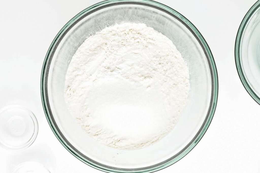 combined dry ingredients on a bowl