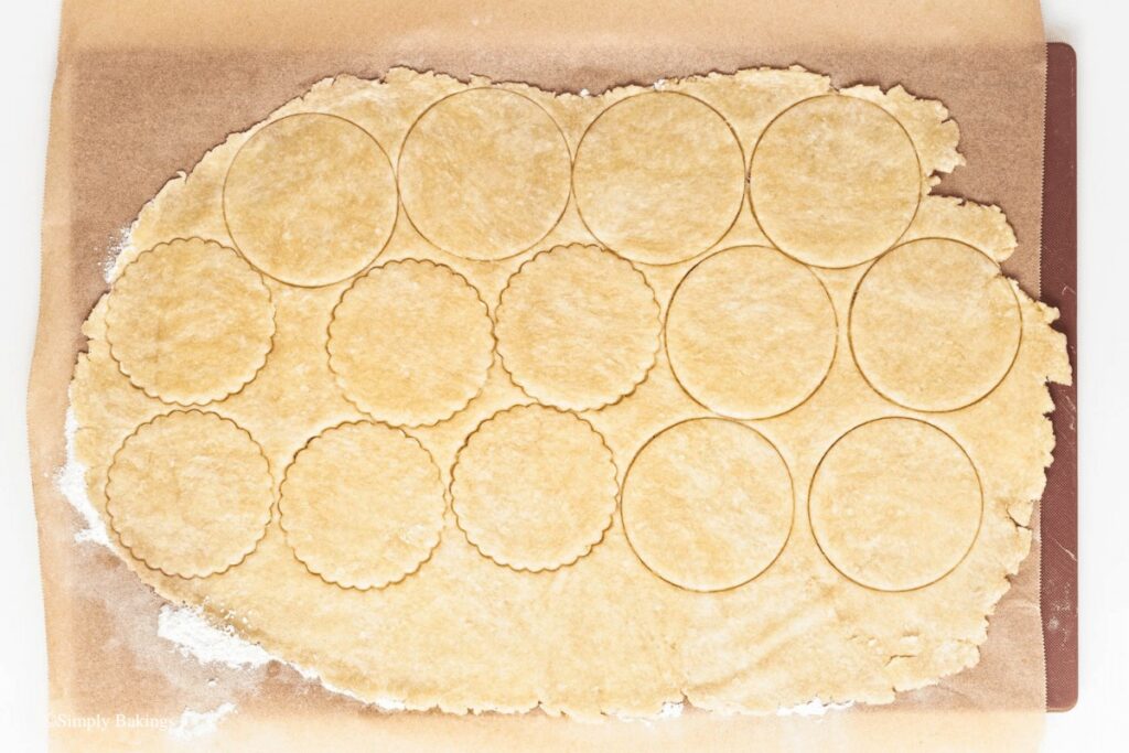 cut rounds from flattened dough
