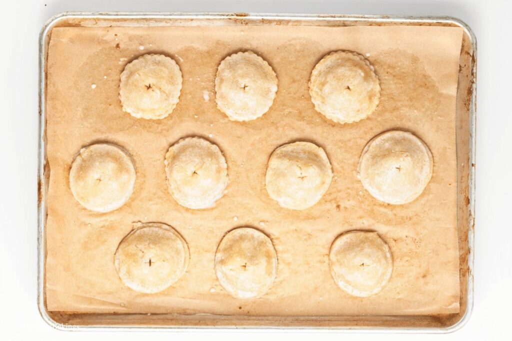 brushed milk on cookie tops