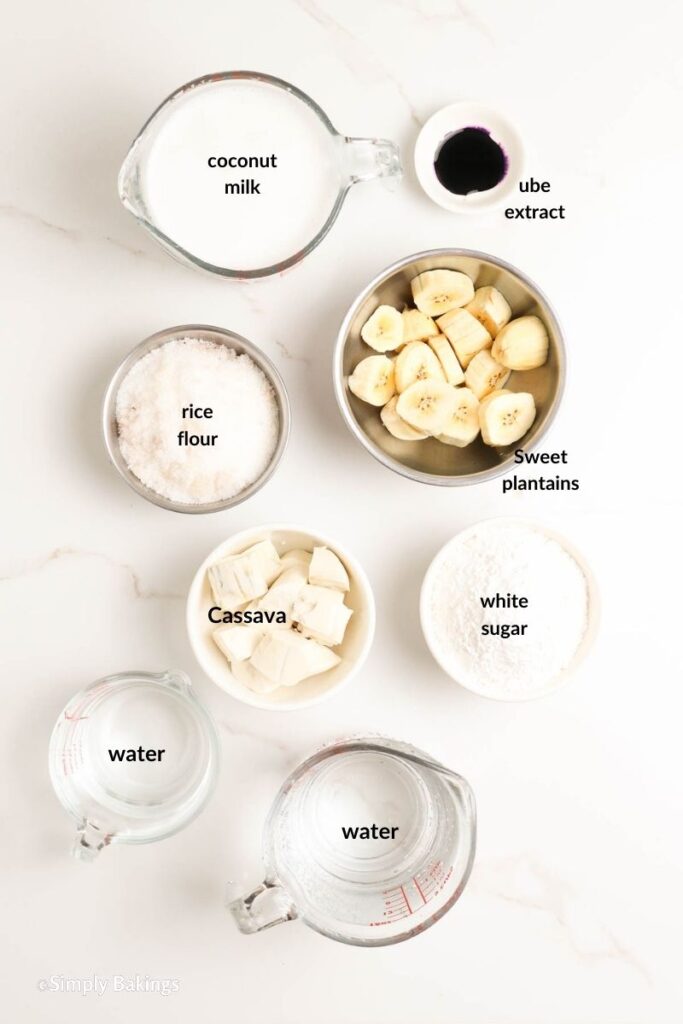 all ingredients in separate bowls
