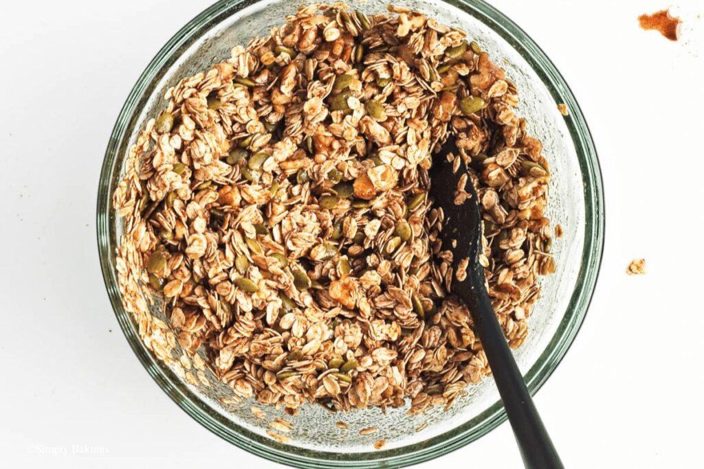 mixed maple mixture to dry ingredients
