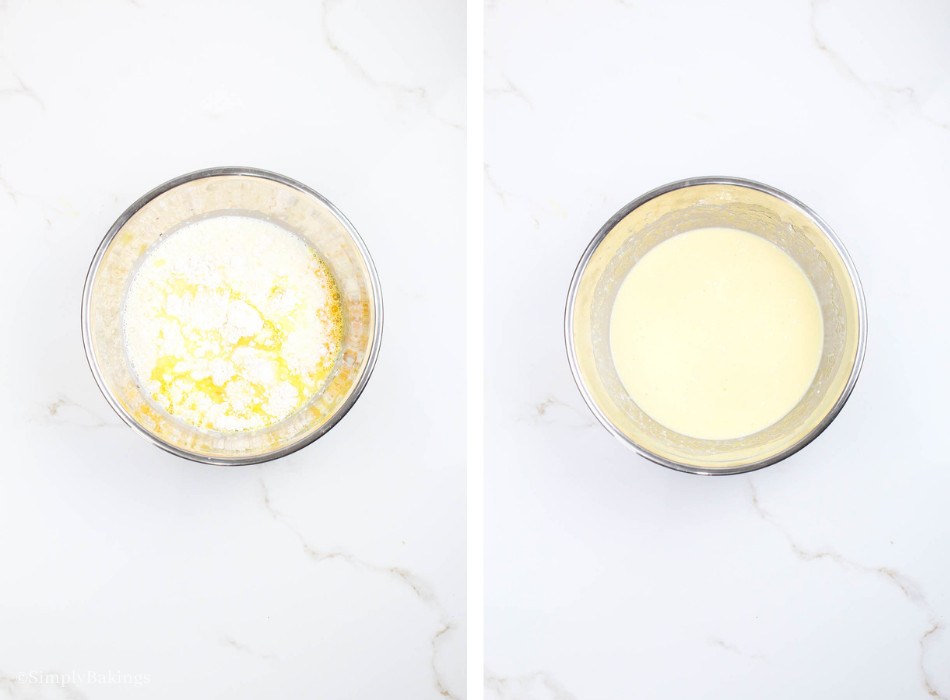 the wrap ingredients (except the butter) whisked together in a mixing bowl