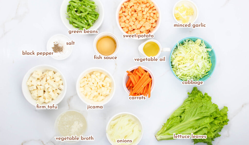 ingredients for lumpiang sariwa recipe