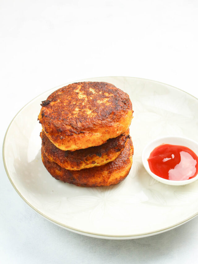 Stuffed Filipino Potato Cakes on a white plate