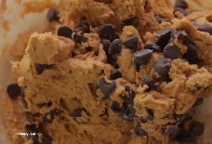 cookie dough with chocolate chips