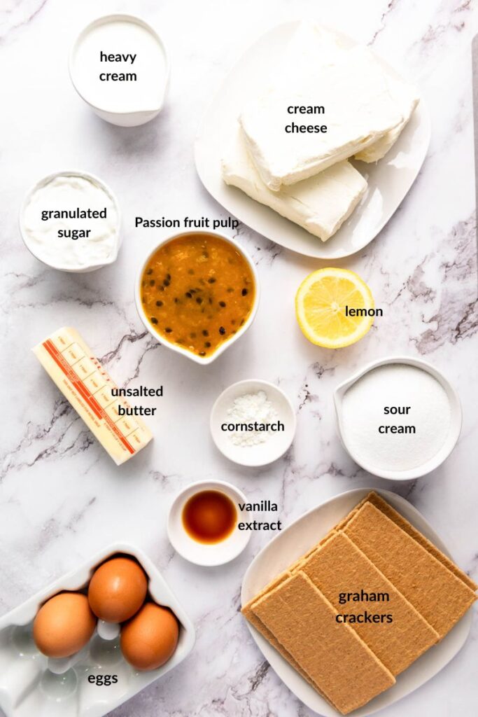 All ingredients in separate white bowls