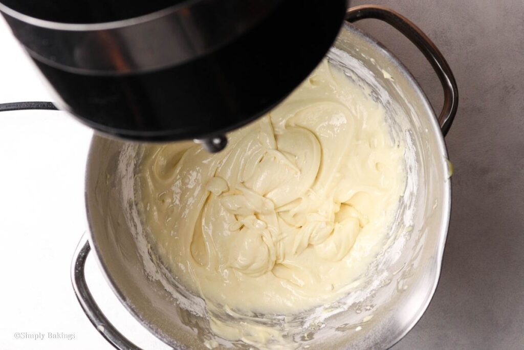 Smooth batter mixed in a big bowl