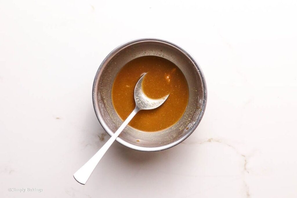 Miso paste mixed with sauce and other juices