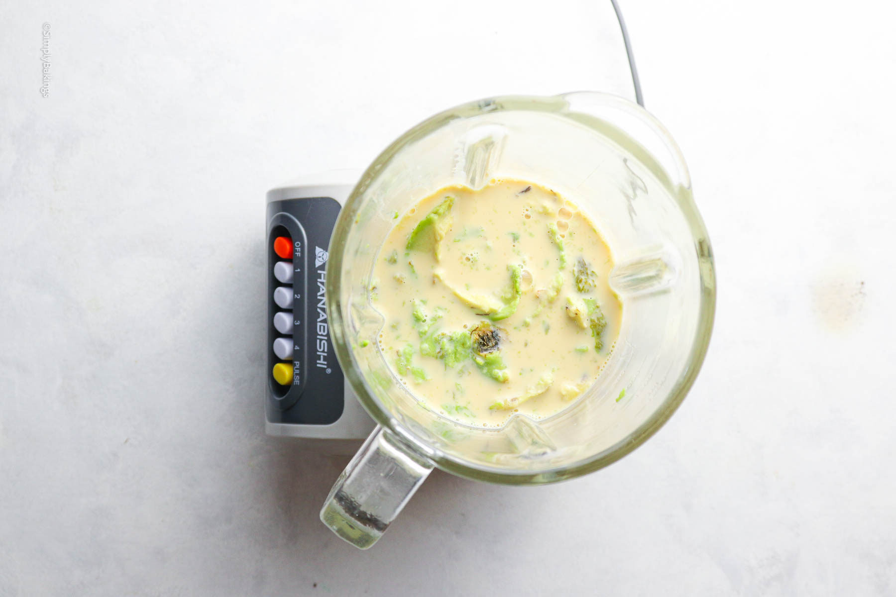 avocado mixture in blender
