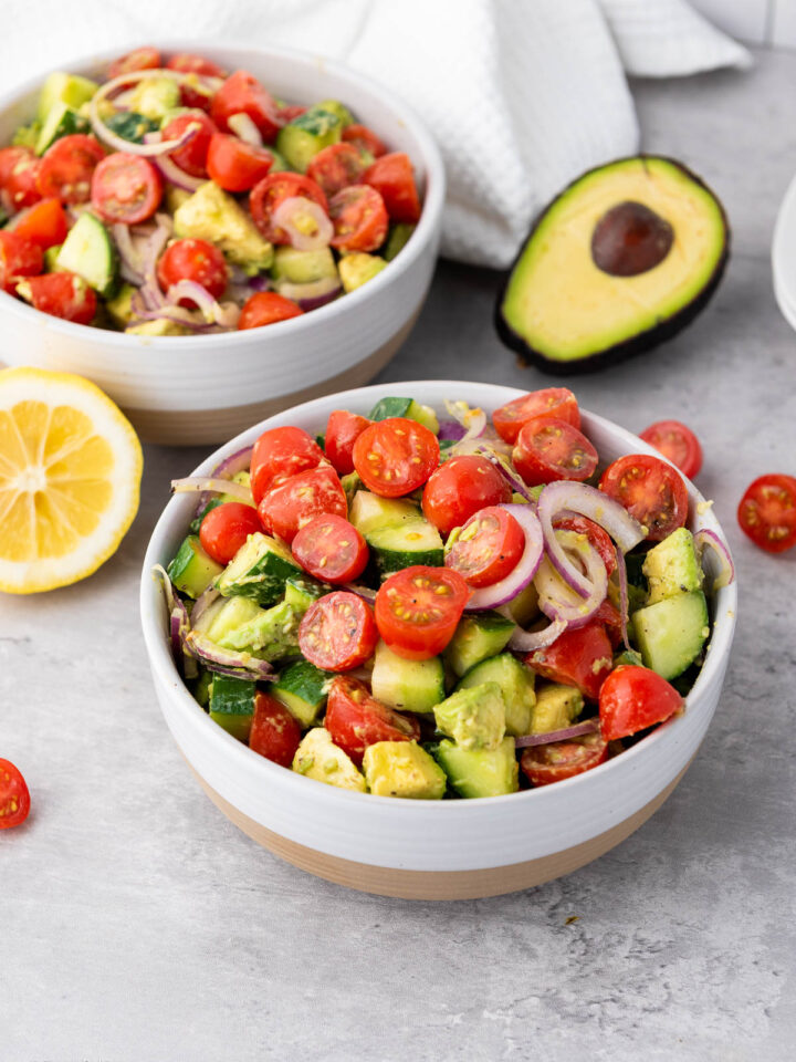 Cucumber Avocado Salsa in a bowl