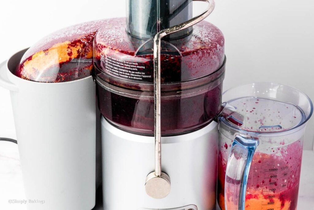 Mixer with all ingredients in it together