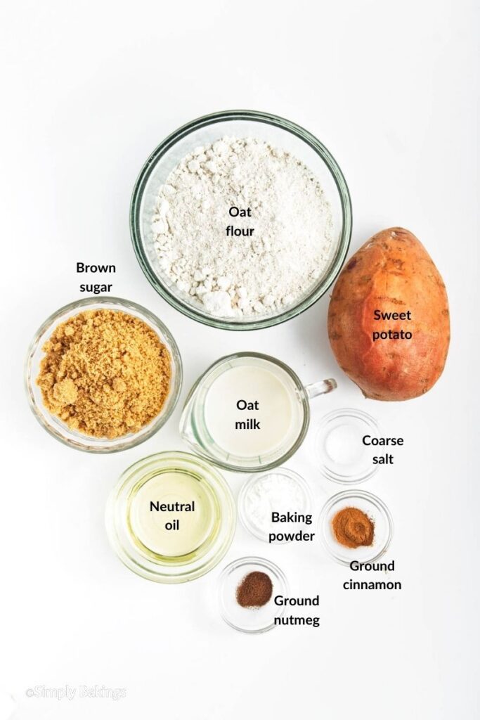 Ingredients in separate white bowls