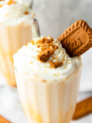 Delicious Biscoff Milkshake in a glass