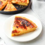 Delicious Filipino Egg Pie on a white plate