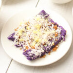 Delicious Puto Bumbong served on a white plate