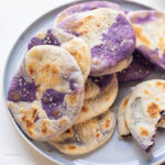 A set of Piayas on a round tin tray