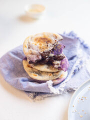 Freshly cooked Piayas stacked on top of one another