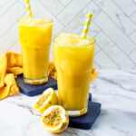 Two tall glasses of Passion Fruit Juice