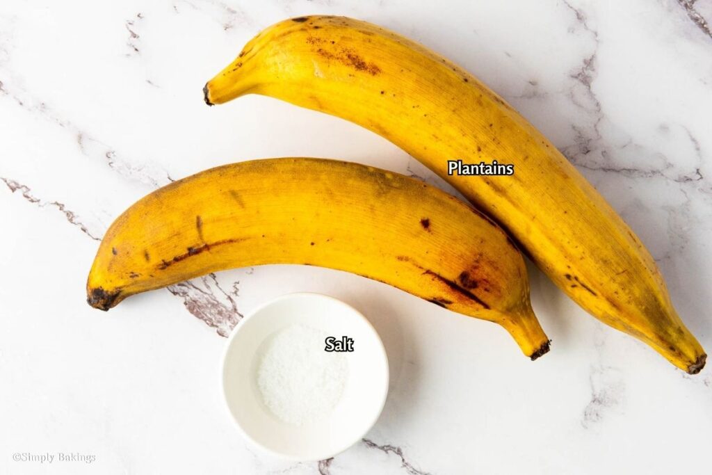 All ingredients for Plantain Chips