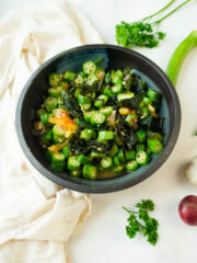A healthy bowl of Asian Okra recipe