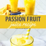 Passion Fruit juice in two tall gllasses