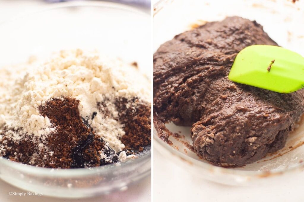 Glass bowl with ingredients for Piaya mixed togeher