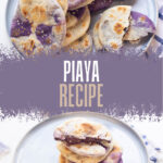 Crispy Filipino piaya on a white plate