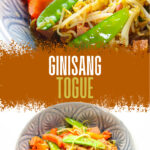 Ginisang togue with vegetables in bowl