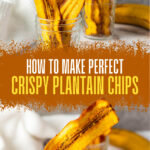 Crispy golden plantain chips in plastic cups