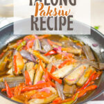 Talong Paksiw cooked in a frying pan