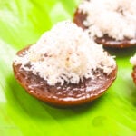 A few Kutsinta at the table with leaf