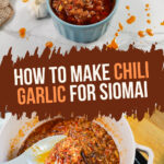 Chili garlic cooking in a pan