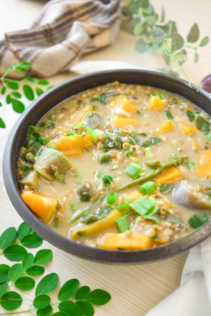 Monggo with Kalabasa in a bowl